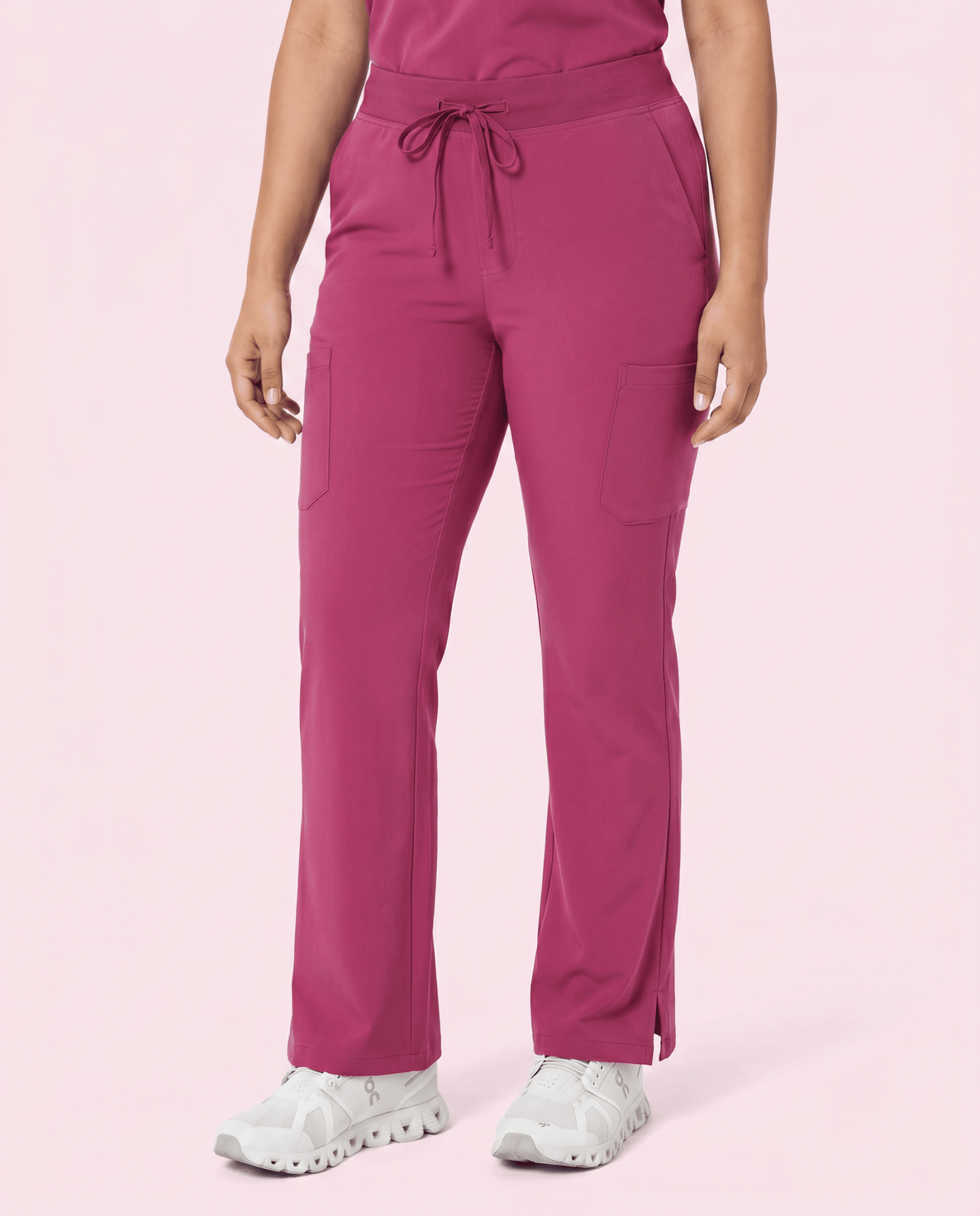 Women's High Waisted Cargo Pant Wild Berry - Scrubloop