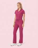 Women's High Waisted Cargo Pant Wild Berry - Scrubloop