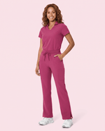 Women's High Waisted Cargo Pant Wild Berry - Scrubloop