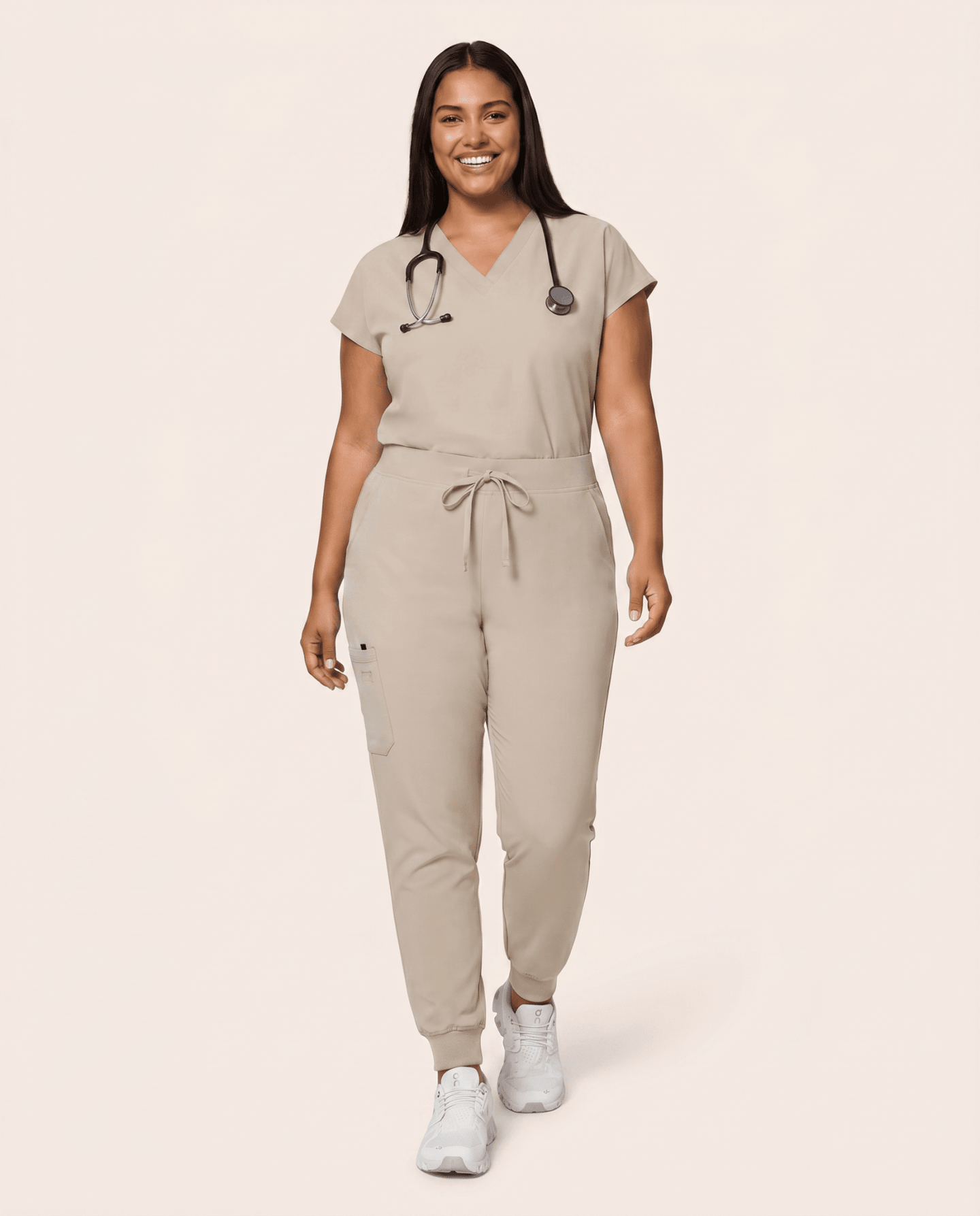 Women's High Waisted Jogger Pant Birch - Scrubloop