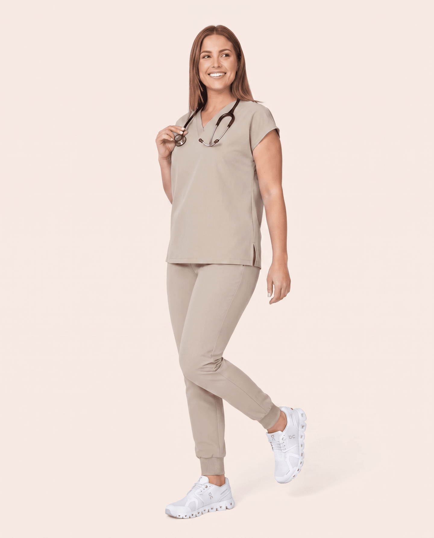 Women's High Waisted Jogger Pant Birch - Scrubloop