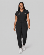 Women's High Waisted Jogger Pant Black - Scrubloop