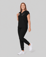 Women's High Waisted Jogger Pant Black - Scrubloop
