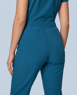 Women's High Waisted Jogger Pant Caribbean Blue - Scrubloop