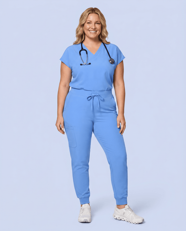 Women's High Waisted Jogger Pant Ceil Blue