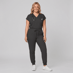 Women's High Waisted Jogger Pant Charcoal - Scrubloop