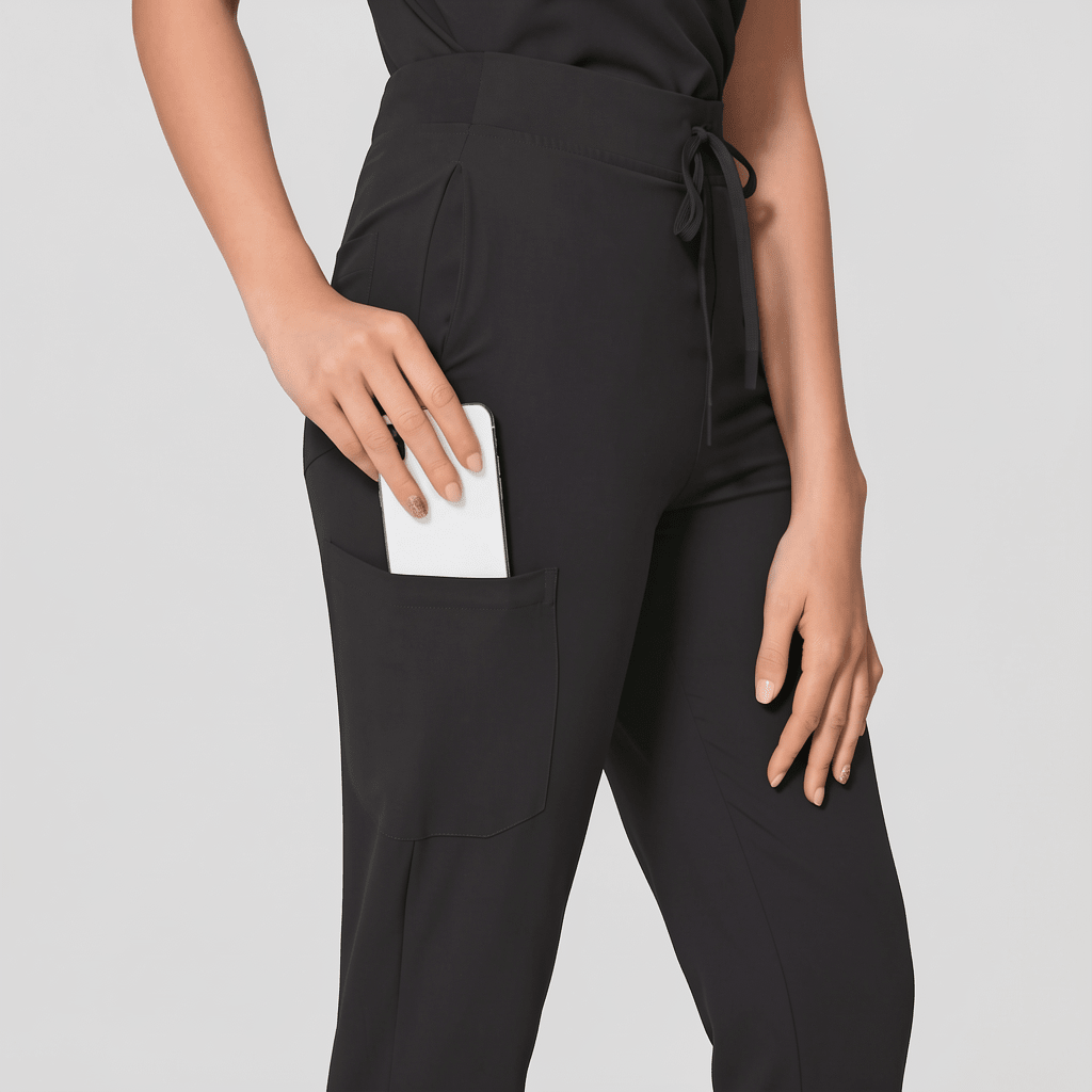 Women's High Waisted Jogger Pant Charcoal - Scrubloop