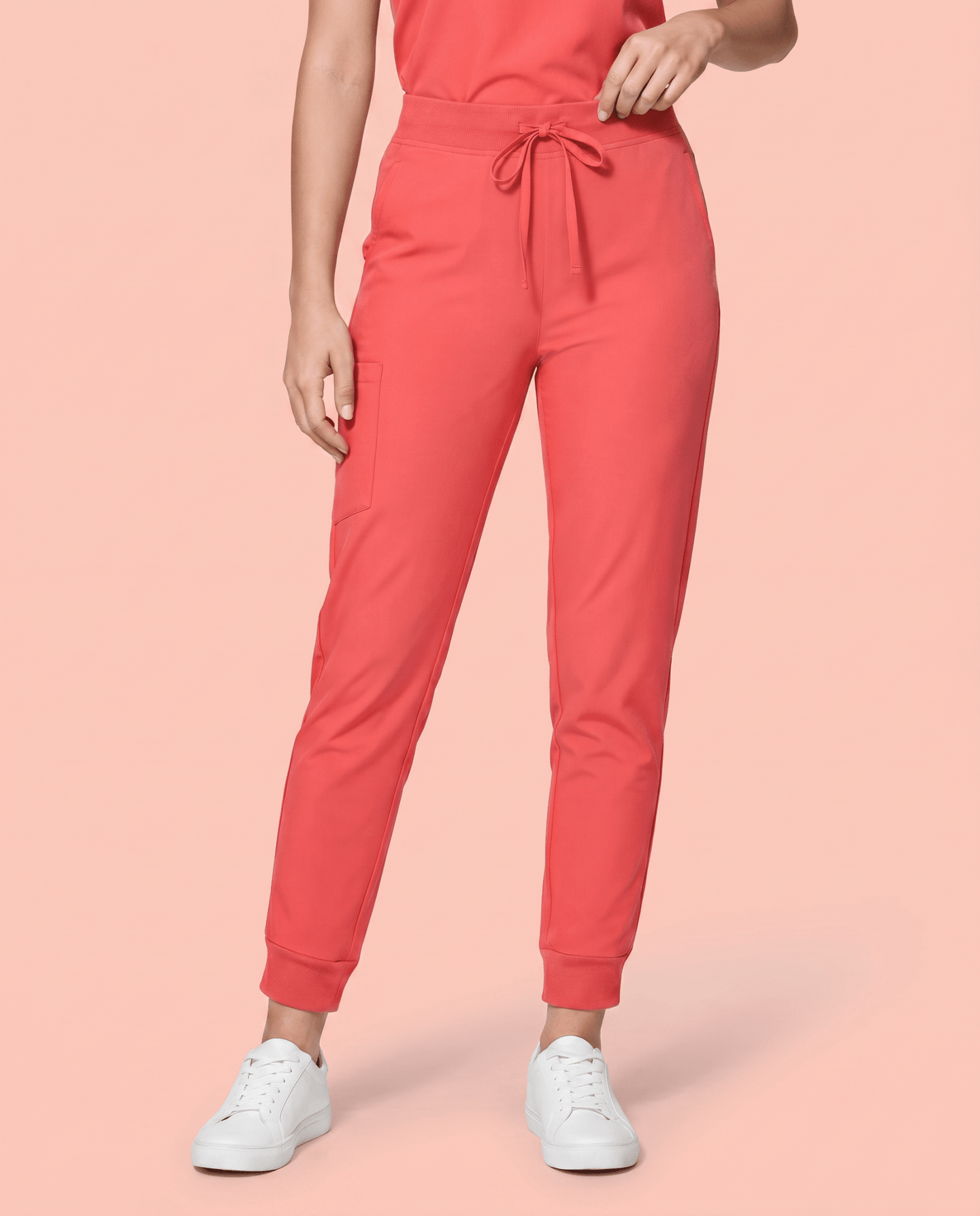 Women's High Waisted Jogger Pant Coral - Scrubloop