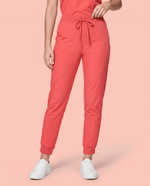 Women's High Waisted Jogger Pant Coral - Scrubloop