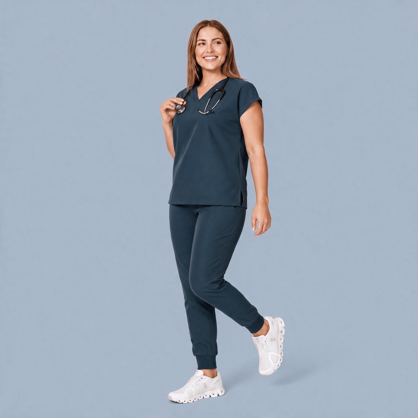 Women's High Waisted Jogger Pant Dark Harbor - Scrubloop