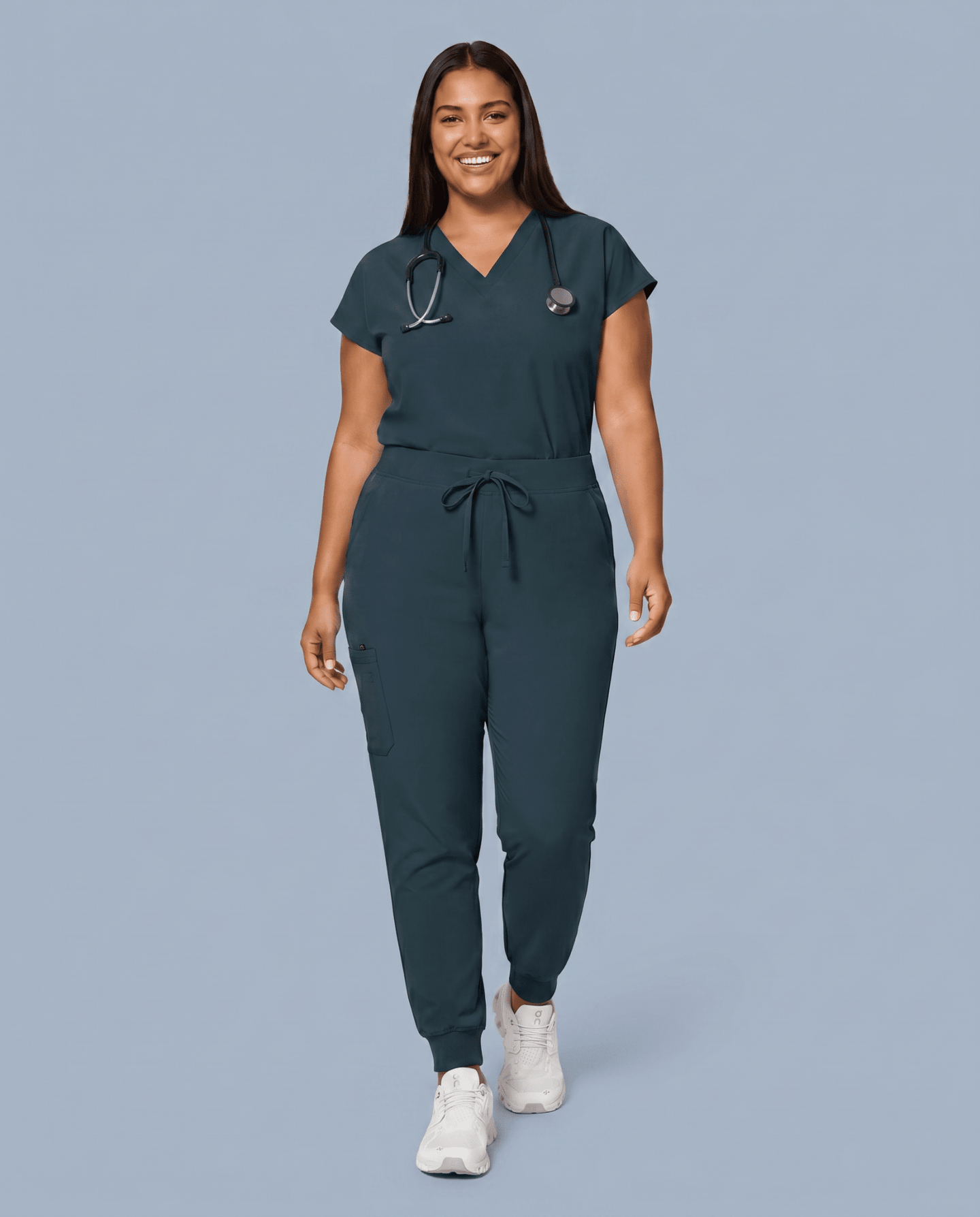 Women's High Waisted Jogger Pant Dark Harbor - Scrubloop