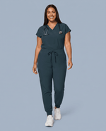Women's High Waisted Jogger Pant Dark Harbor - Scrubloop