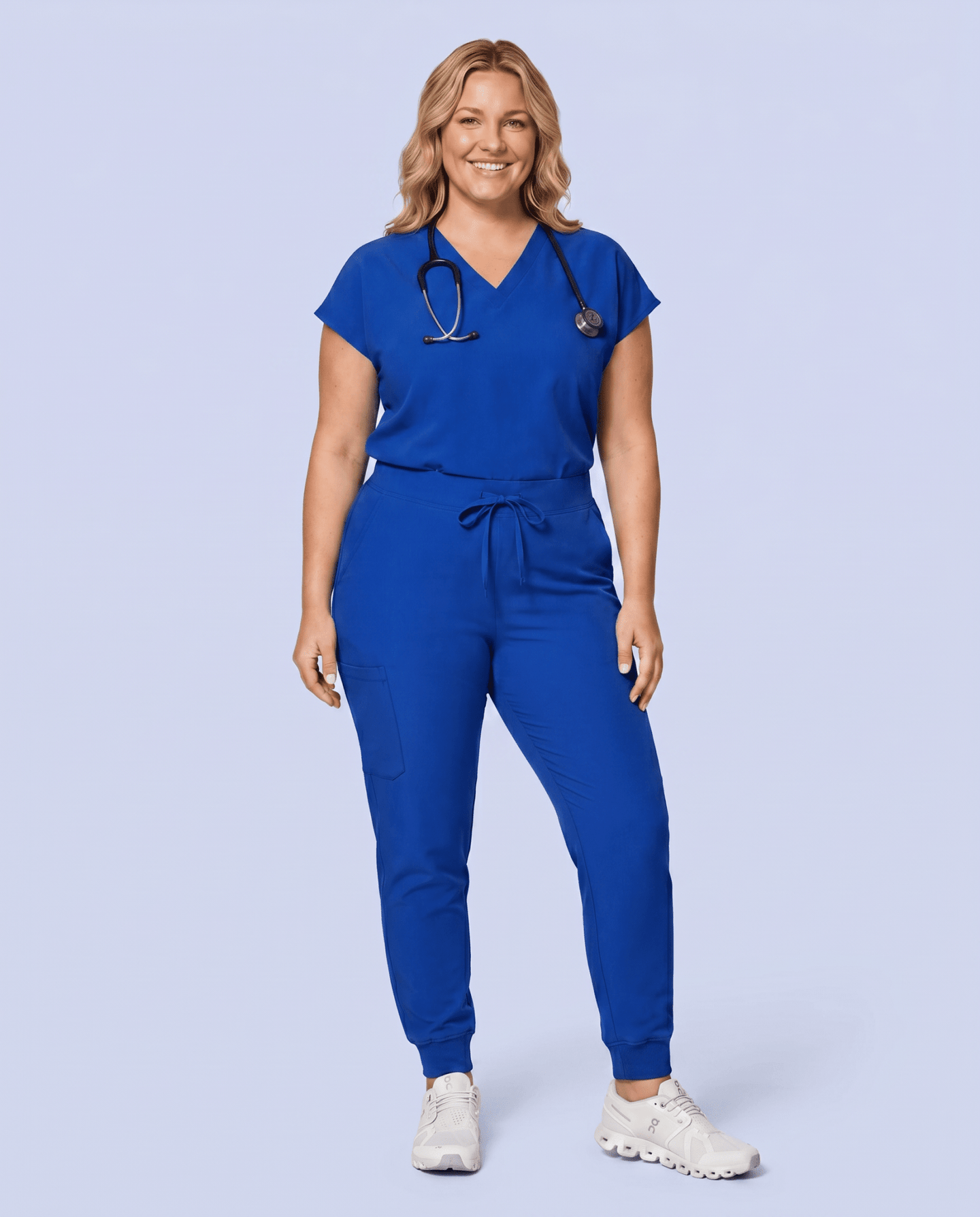 Women's High Waisted Jogger Pant Galaxy Blue - Scrubloop