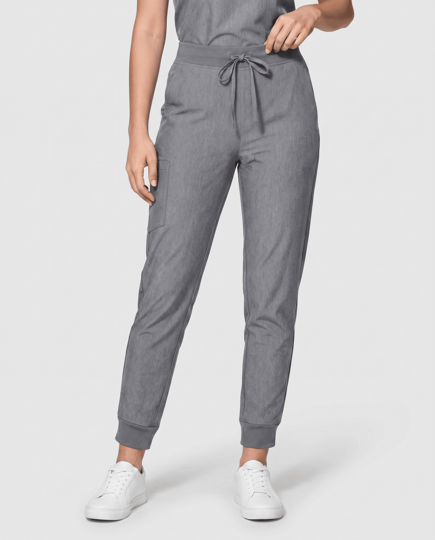 Women's High Waisted Jogger Pant Heather Gray - Scrubloop