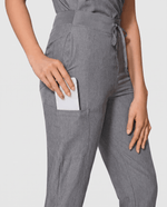 Women's High Waisted Jogger Pant Heather Gray - Scrubloop