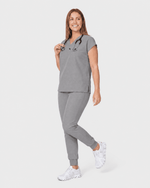 Women's High Waisted Jogger Pant Heather Gray - Scrubloop