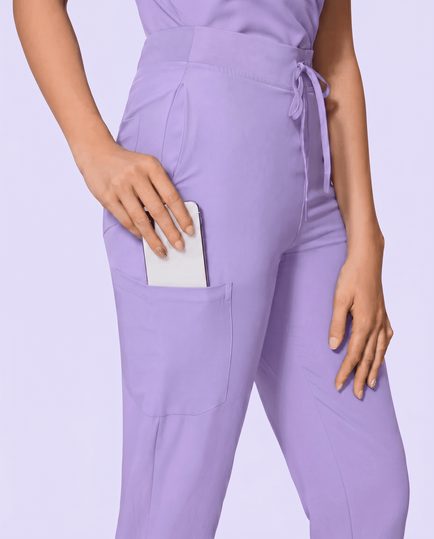 Women's High Waisted Jogger Pant Lavender - Scrubloop