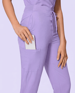 Women's High Waisted Jogger Pant Lavender - Scrubloop