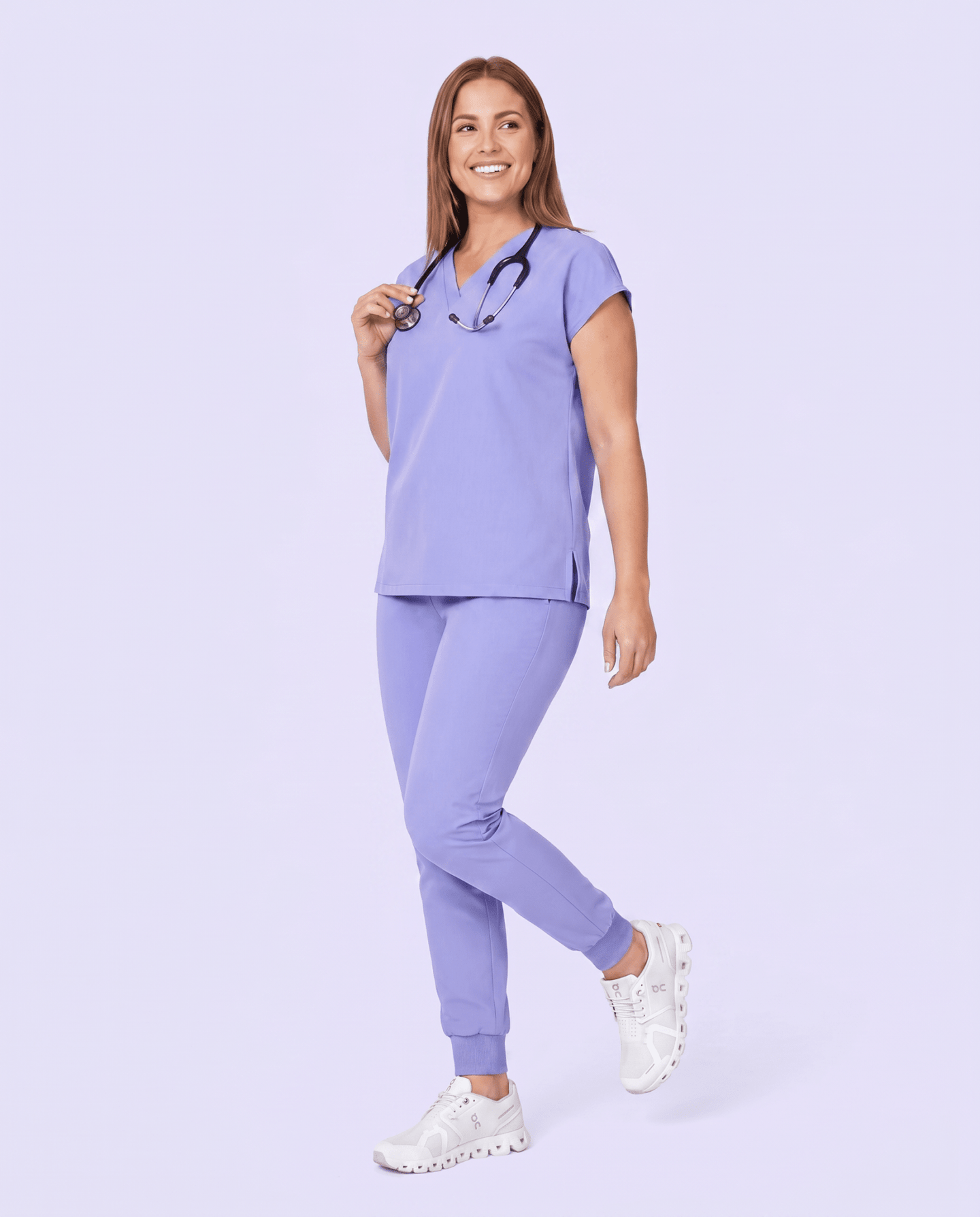 Women's High Waisted Jogger Pant Lavender - Scrubloop