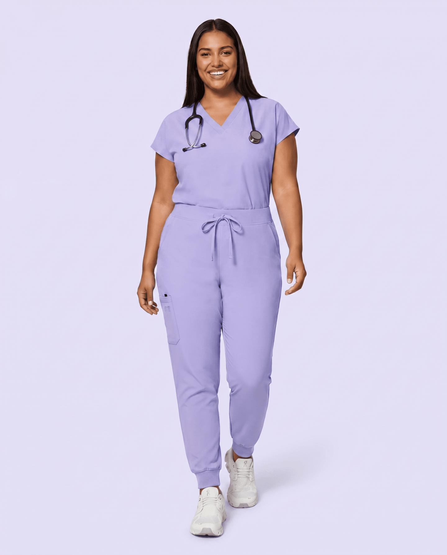 Women's High Waisted Jogger Pant Lavender - Scrubloop