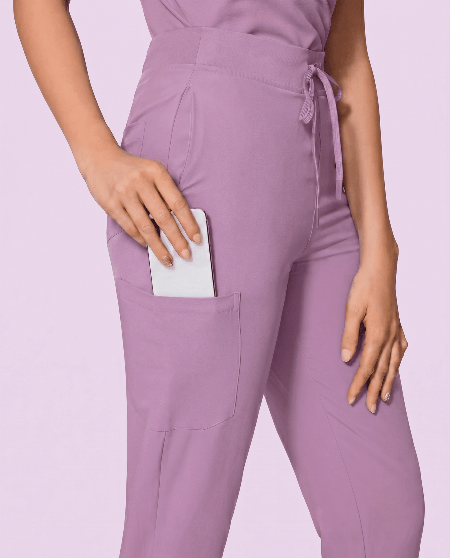 Women's High Waisted Jogger Pant Lilac - Scrubloop