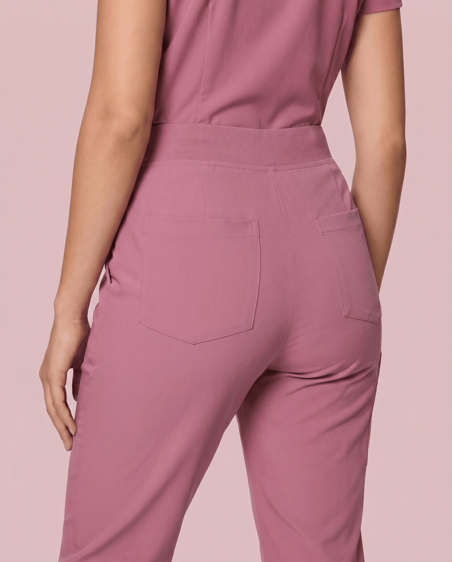 Women's High Waisted Jogger Pant Mauve - Scrubloop