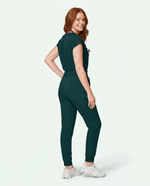 Women's High Waisted Jogger Pant Midnight Green - Scrubloop