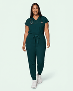 Women's High Waisted Jogger Pant Midnight Green - Scrubloop