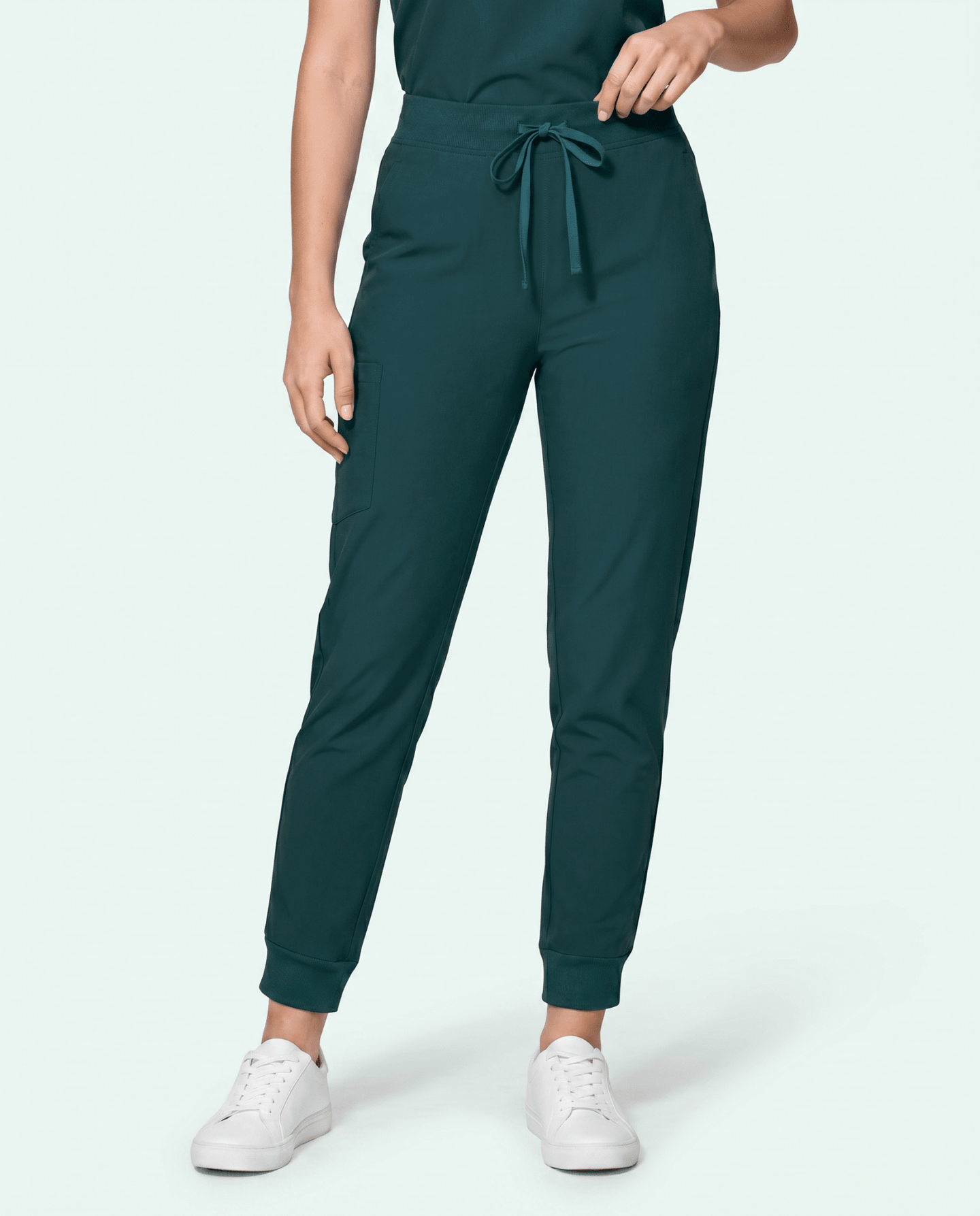 Women's High Waisted Jogger Pant Midnight Green - Scrubloop