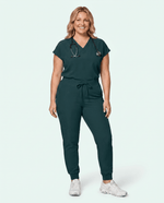 Women's High Waisted Jogger Pant Midnight Green - Scrubloop