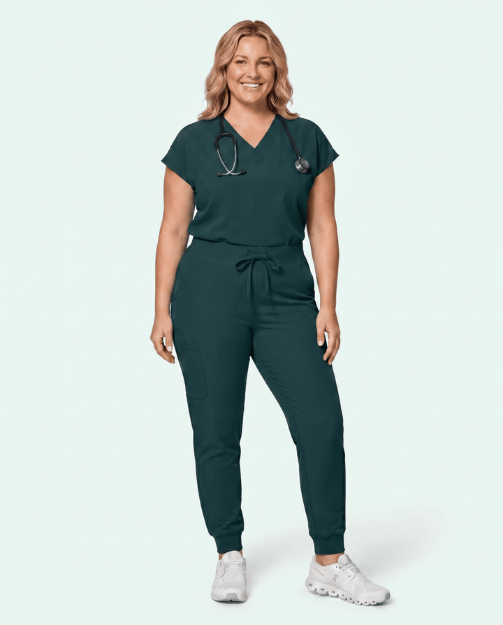 Women's High Waisted Jogger Pant Midnight Green