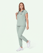 Women's High Waisted Jogger Pant Mint - Scrubloop