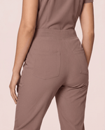 Women's High Waisted Jogger Pant Mocha - Scrubloop