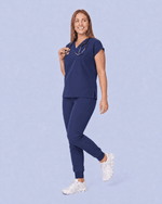 Women's High Waisted Jogger Pant Navy - Scrubloop