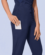 Women's High Waisted Jogger Pant Navy - Scrubloop