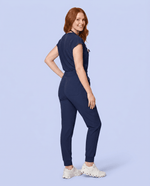Women's High Waisted Jogger Pant Navy - Scrubloop