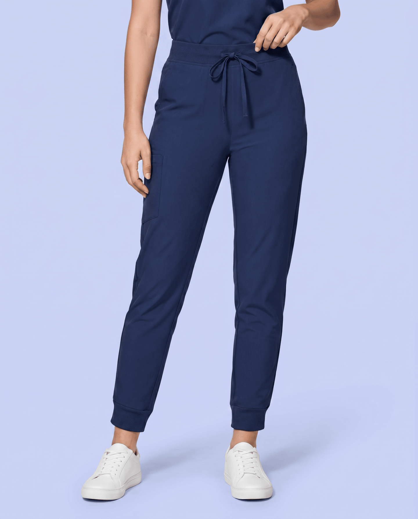 Women's High Waisted Jogger Pant Navy - Scrubloop
