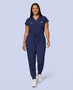 Women's High Waisted Jogger Pant Navy - Scrubloop