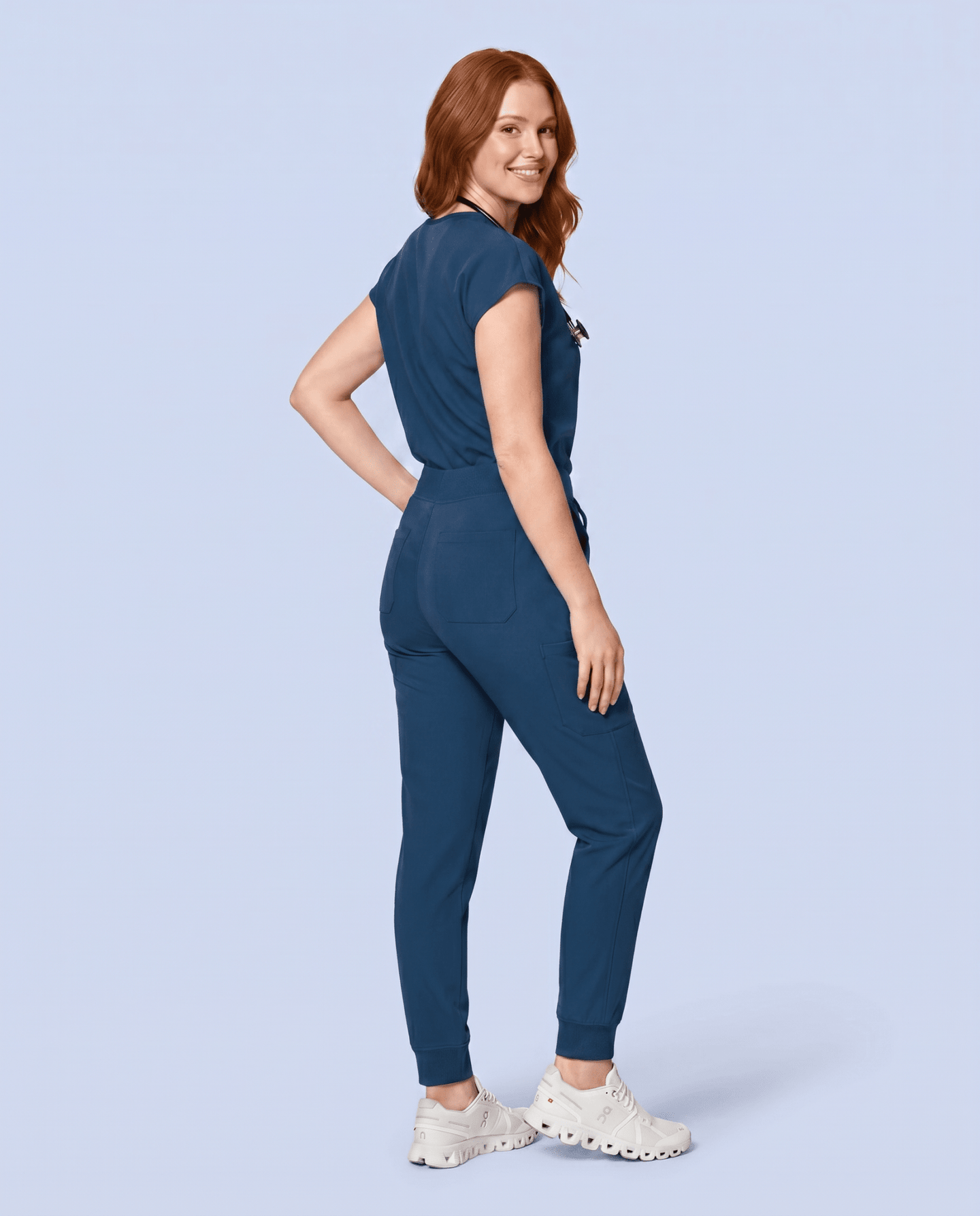 Women's High Waisted Jogger Pant Ocean - Scrubloop