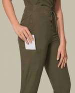 Women's High Waisted Jogger Pant Olive - Scrubloop