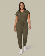 Women's High Waisted Jogger Pant Olive - Scrubloop