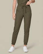 Women's High Waisted Jogger Pant Olive - Scrubloop
