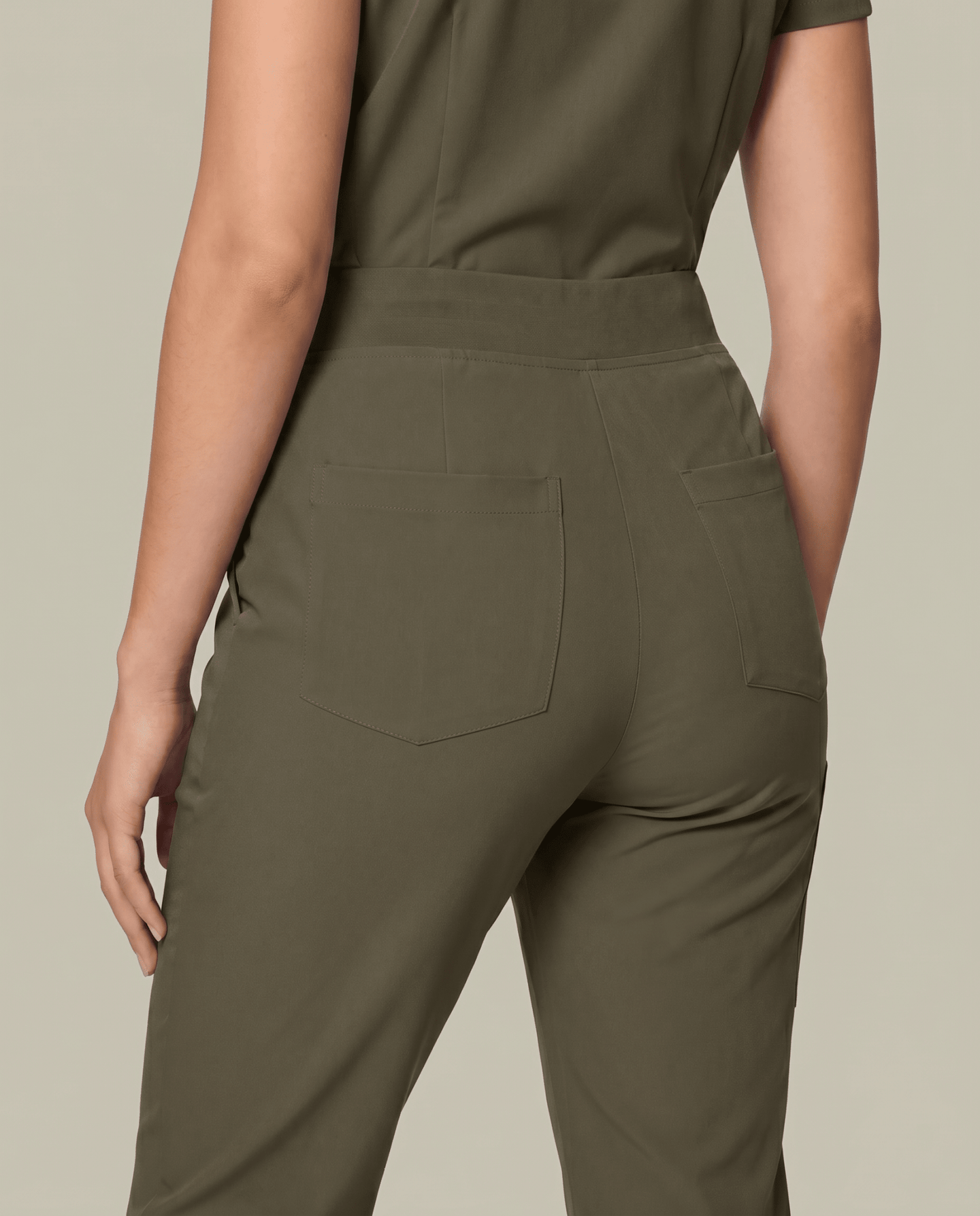 Women's High Waisted Jogger Pant Olive - Scrubloop