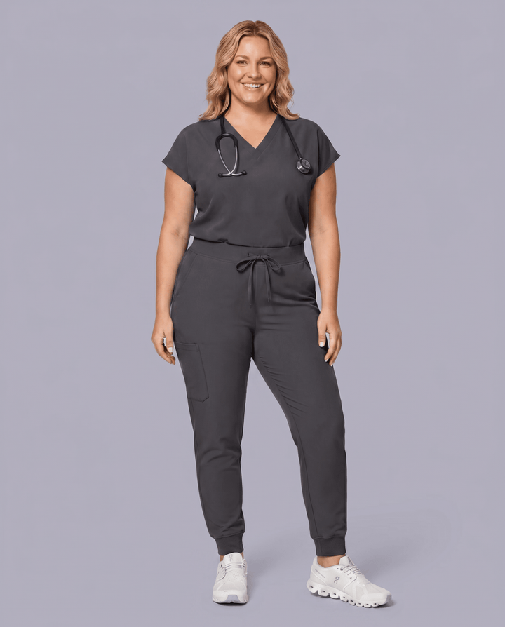 Women's High Waisted Jogger Pant Pewter
