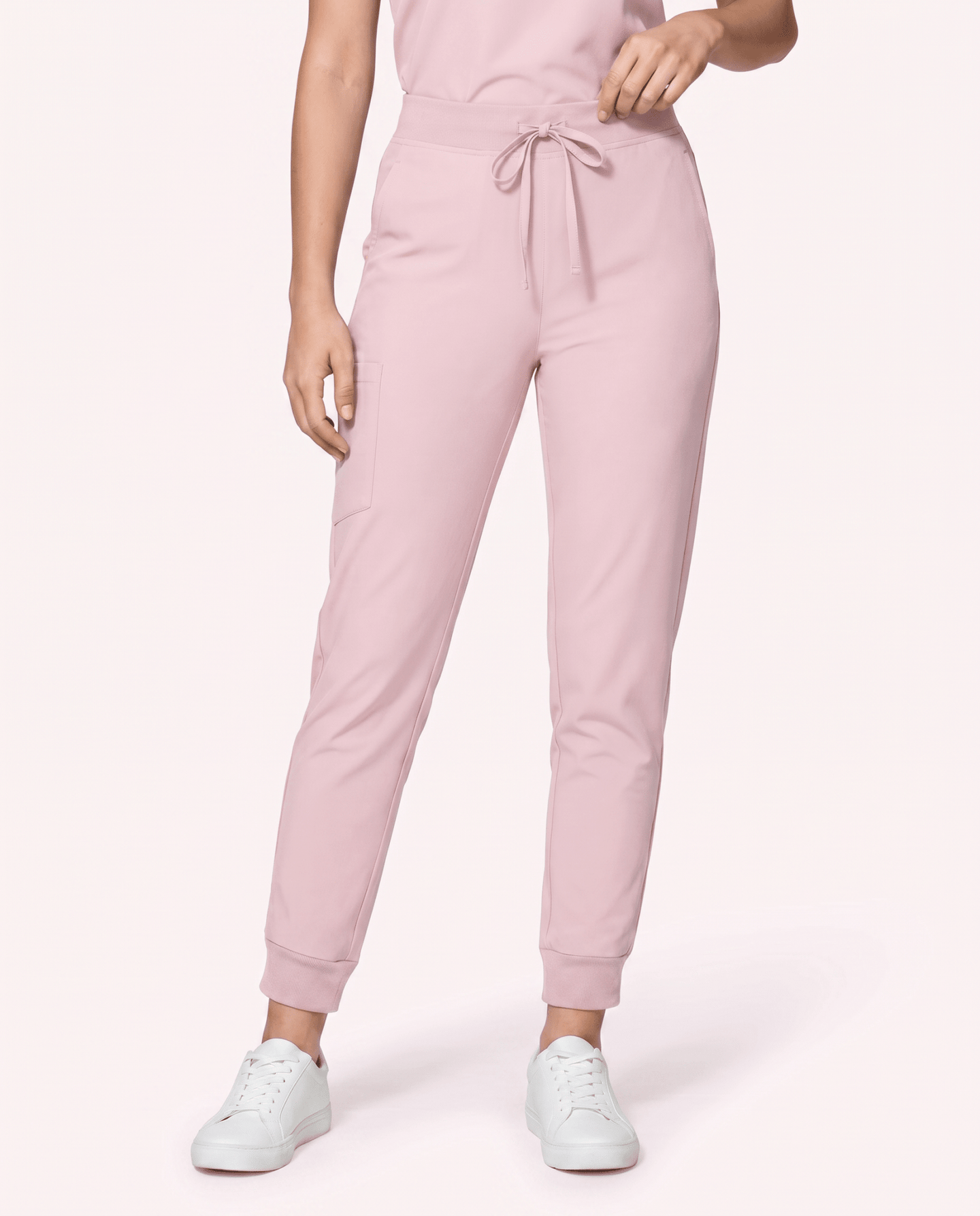 Women's High Waisted Jogger Pant Rose Quartz - Scrubloop