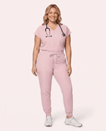 Women's High Waisted Jogger Pant Rose Quartz - Scrubloop