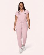 Women's High Waisted Jogger Pant Rose Quartz - Scrubloop