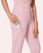 Women's High Waisted Jogger Pant Rose Quartz - Scrubloop