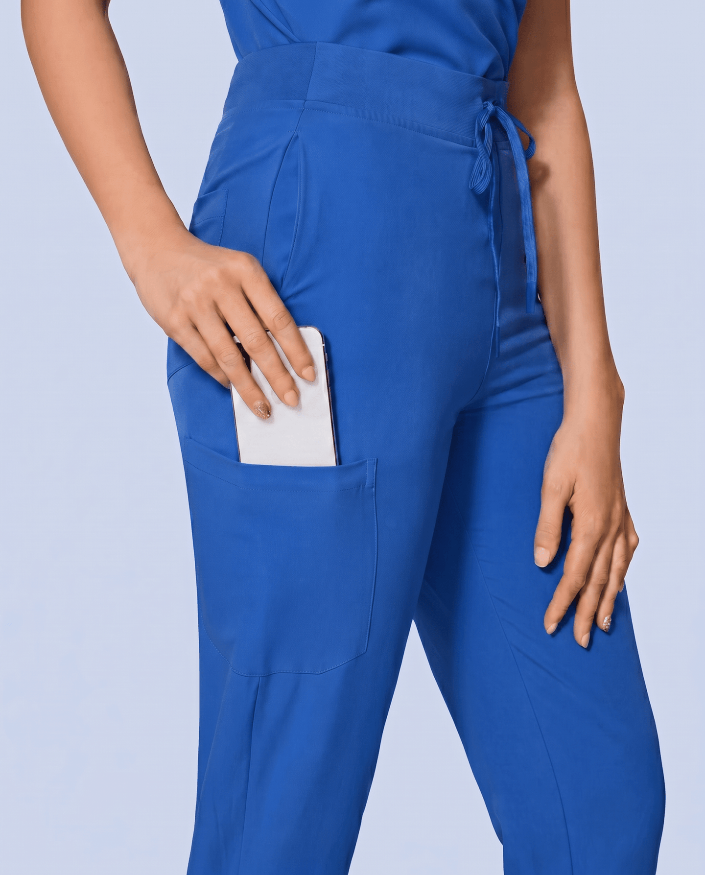 Women's High Waisted Jogger Pant Royal Blue - Scrubloop