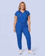 Women's High Waisted Jogger Pant Royal Blue - Scrubloop
